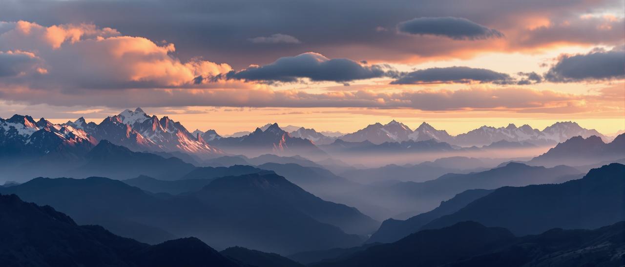 快影行动号召背景 快影 - 壮阔山川日落全景
